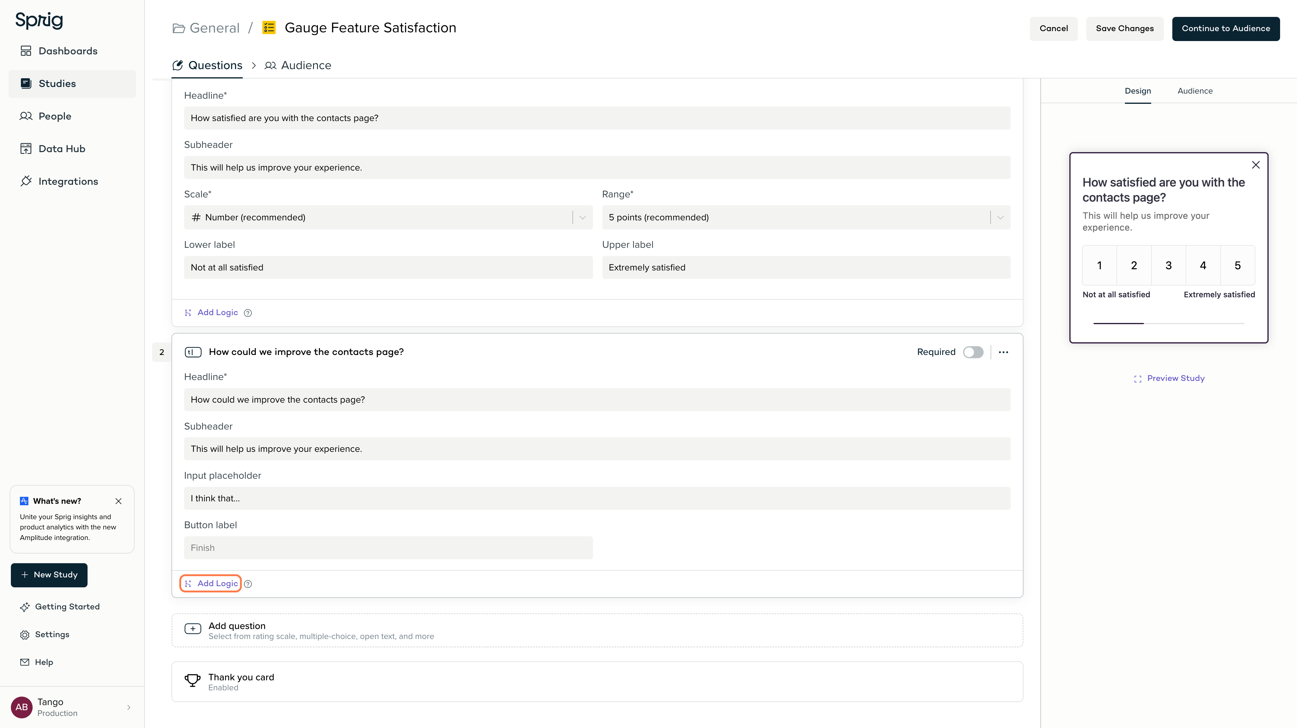 You can Add Logic at any point in the survey, to skip questions depending on a user's answer.