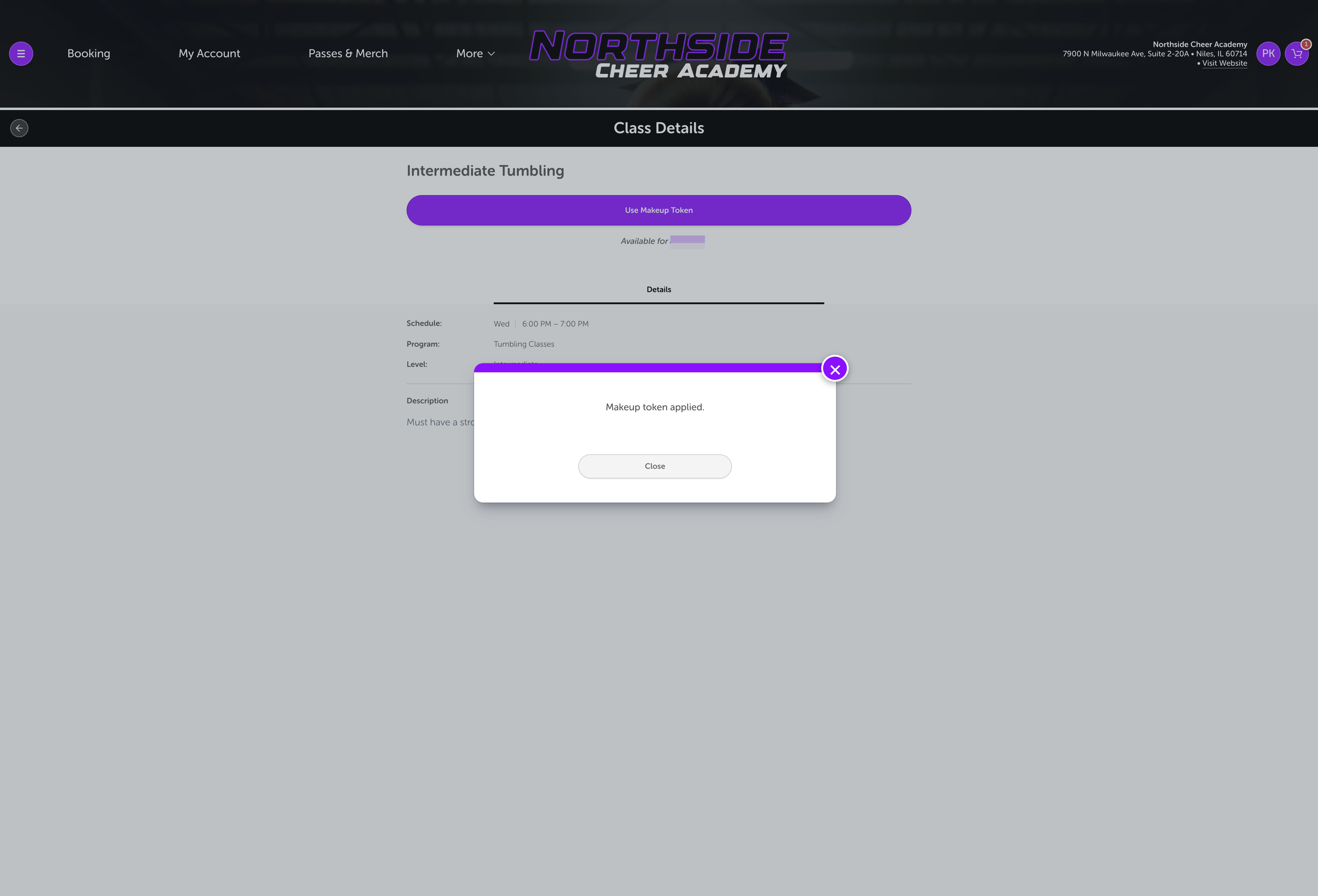 A confirmation will pop up - Click on Close