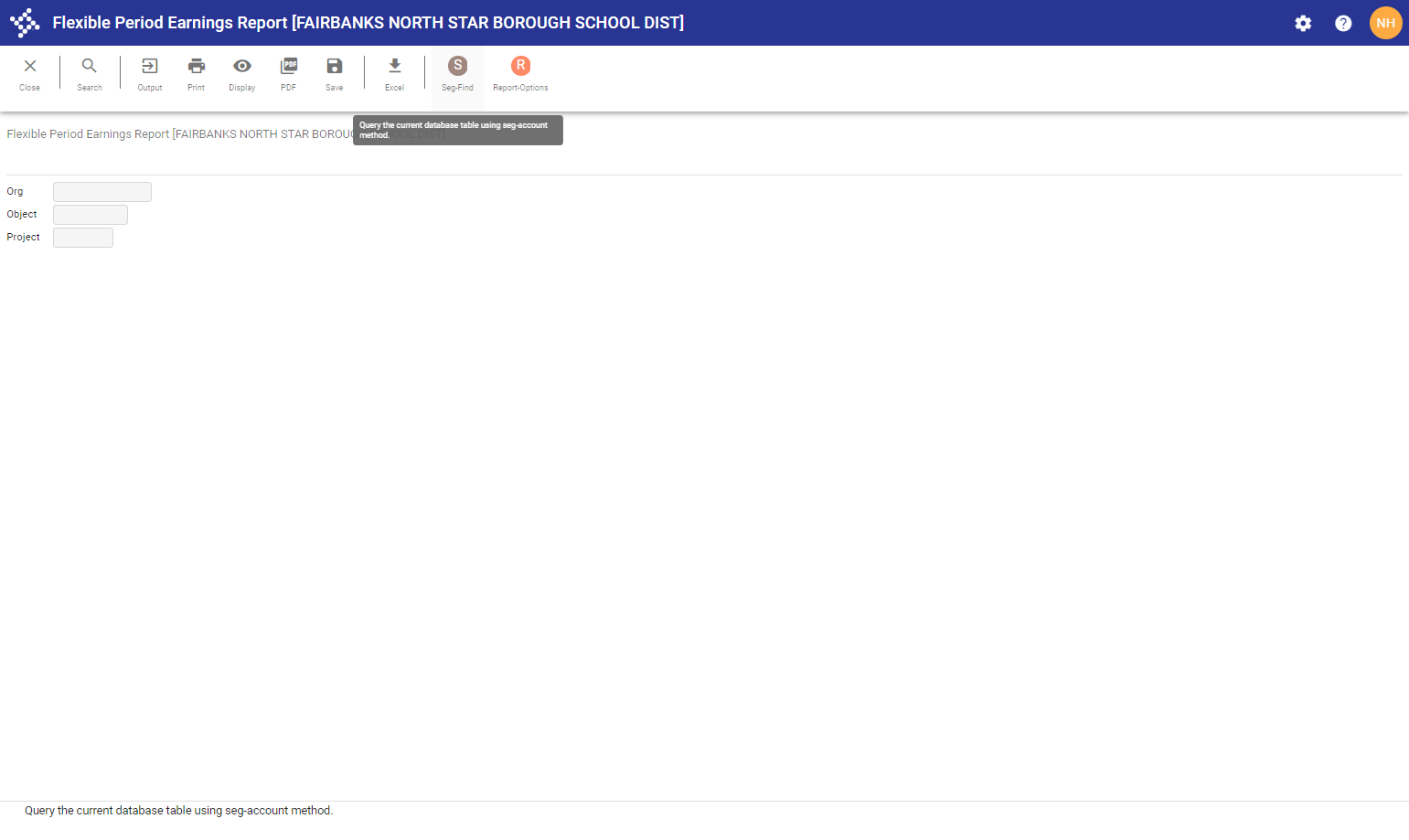 Click on Seg-Find