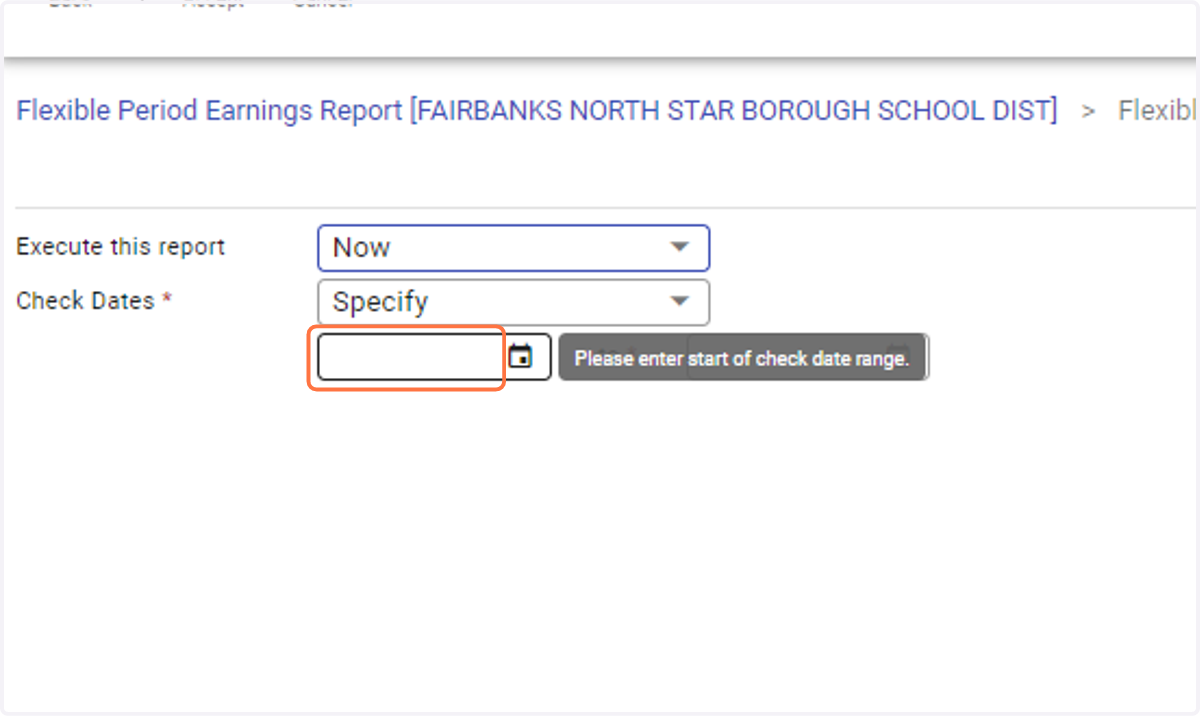 Choose pay period dates