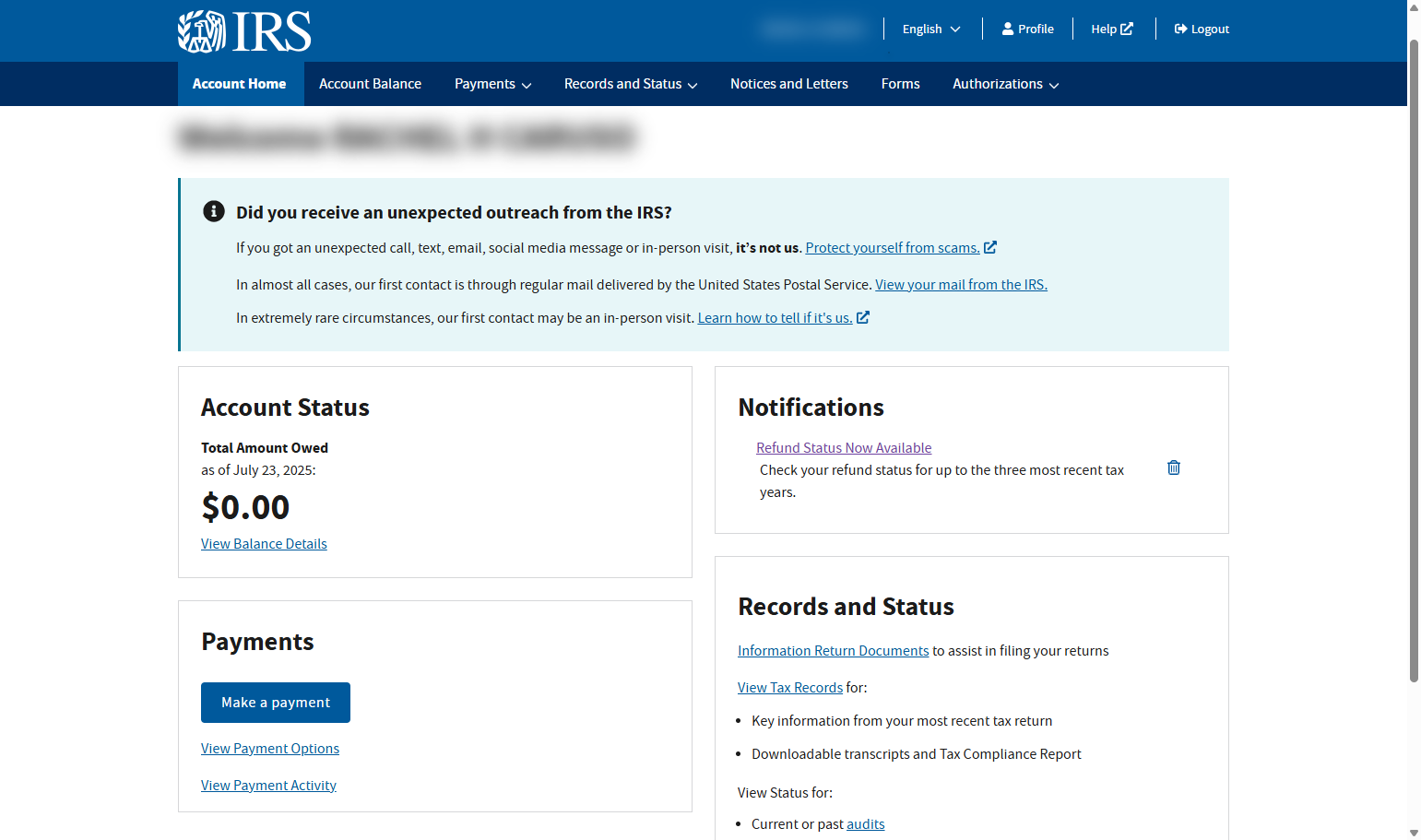 IRS Homepage