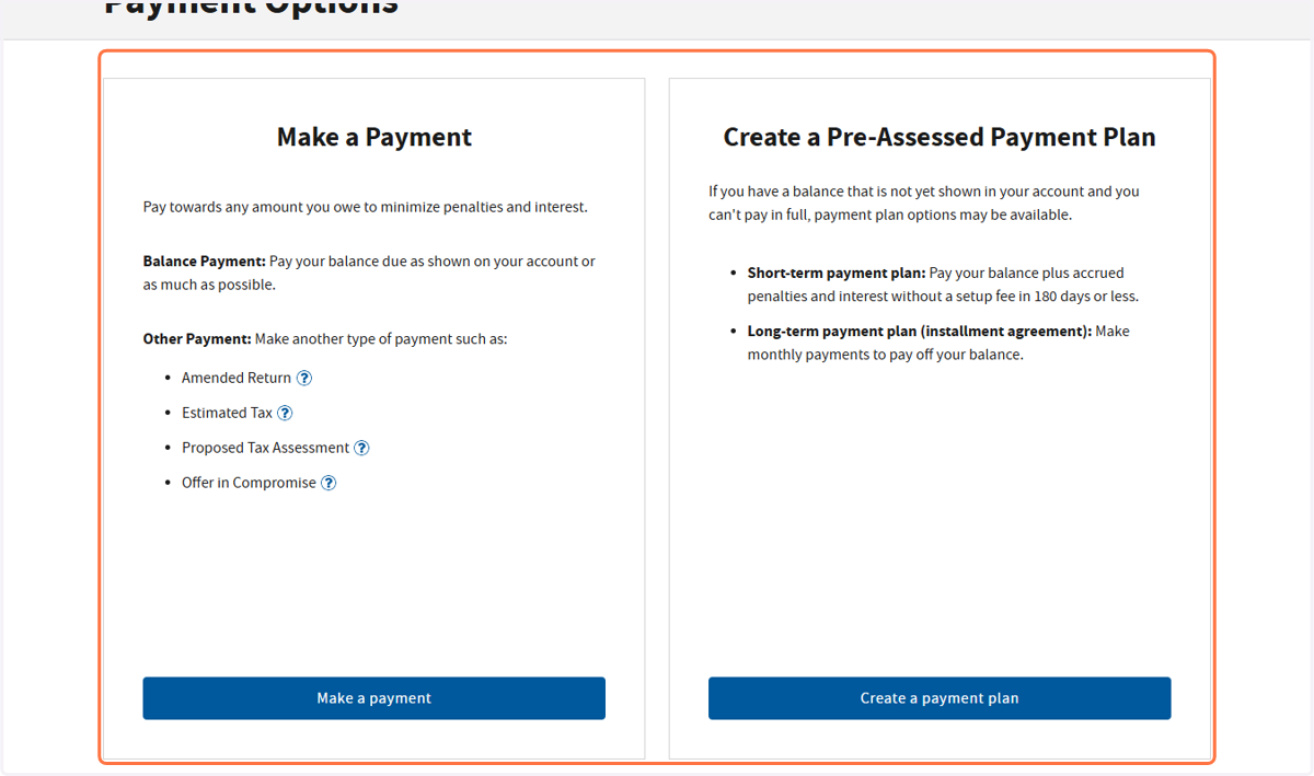 Payment Option