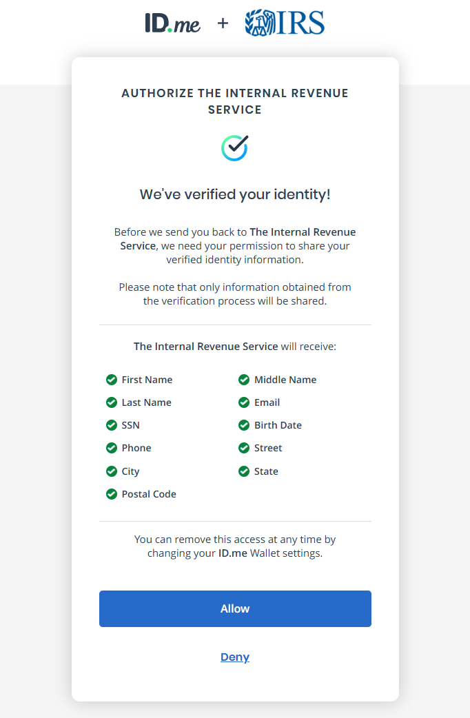You have completed creating your account