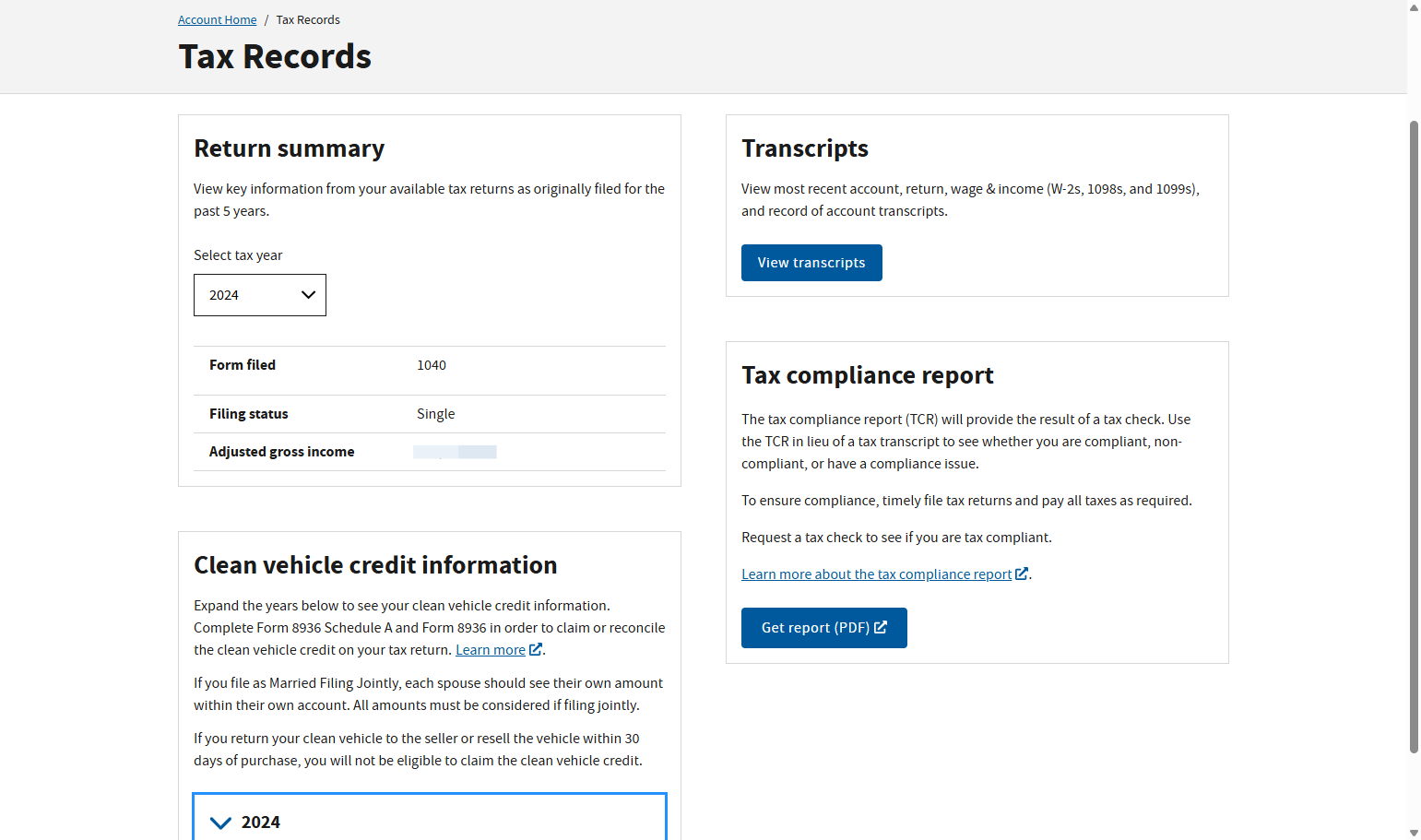 Click on Tax Records