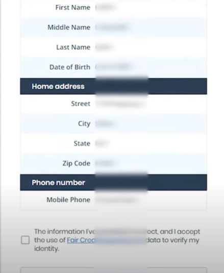 Verify all information is correct and check the box at the bottom