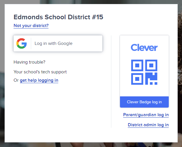 Log in with Google button