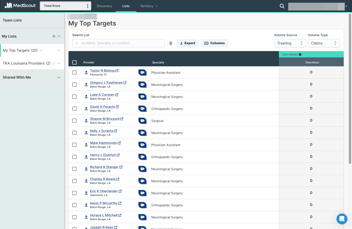 To customize this List view, use the 'Columns' button.