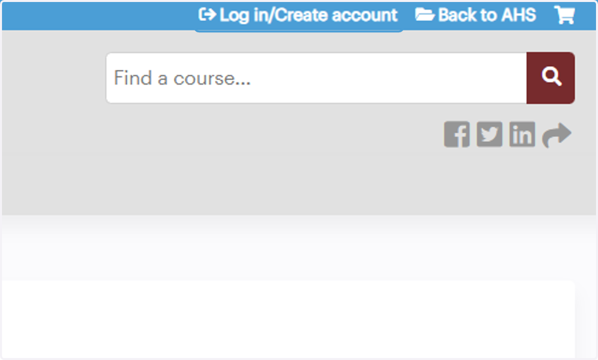 To begin, click on Log in/Create account