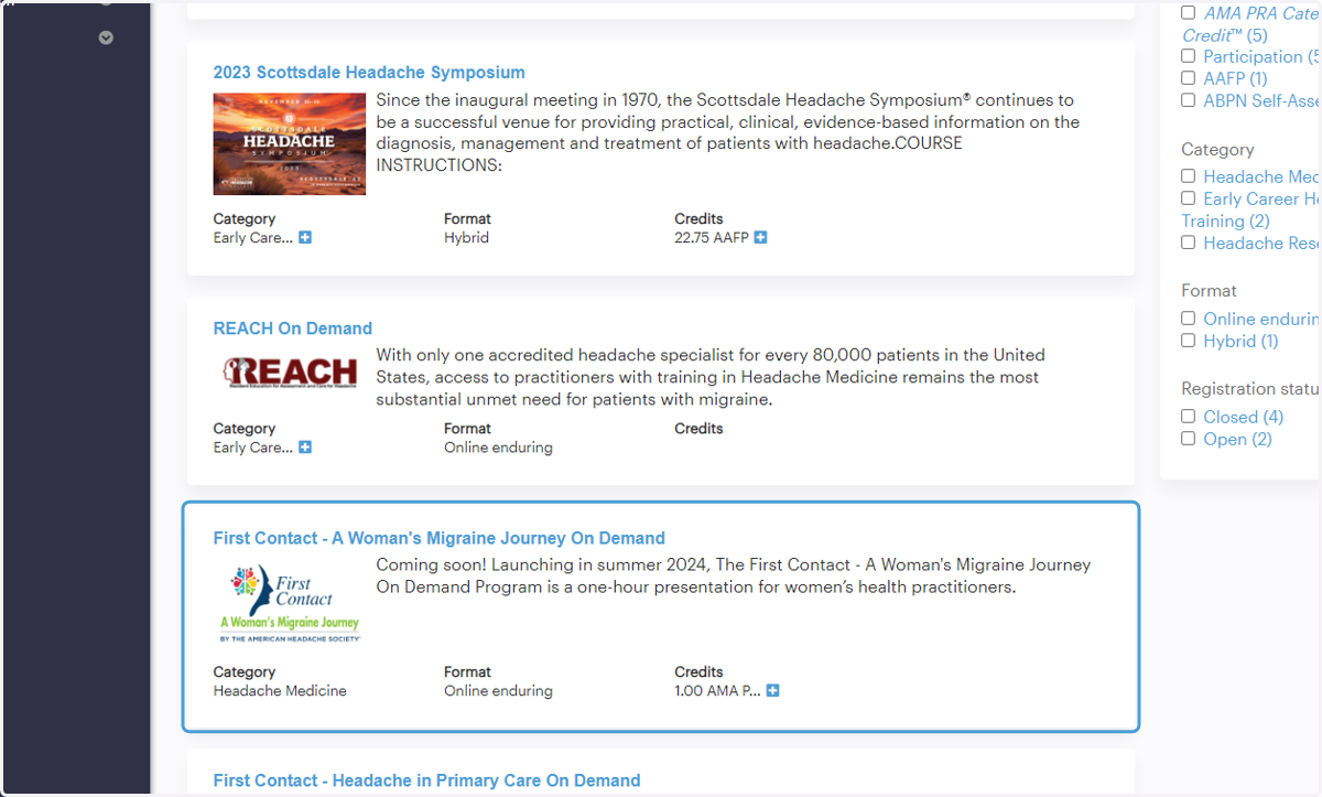 From the course list, select the course you're interested in completing to view details
