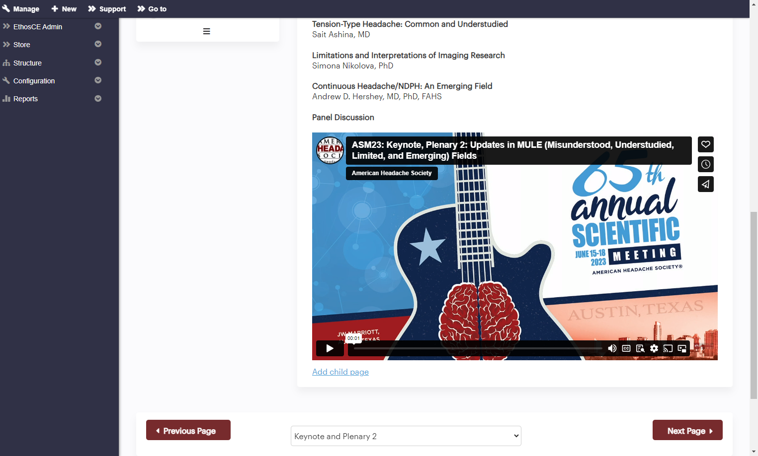 For On Demand recordings, watch each video for which credit is sought
