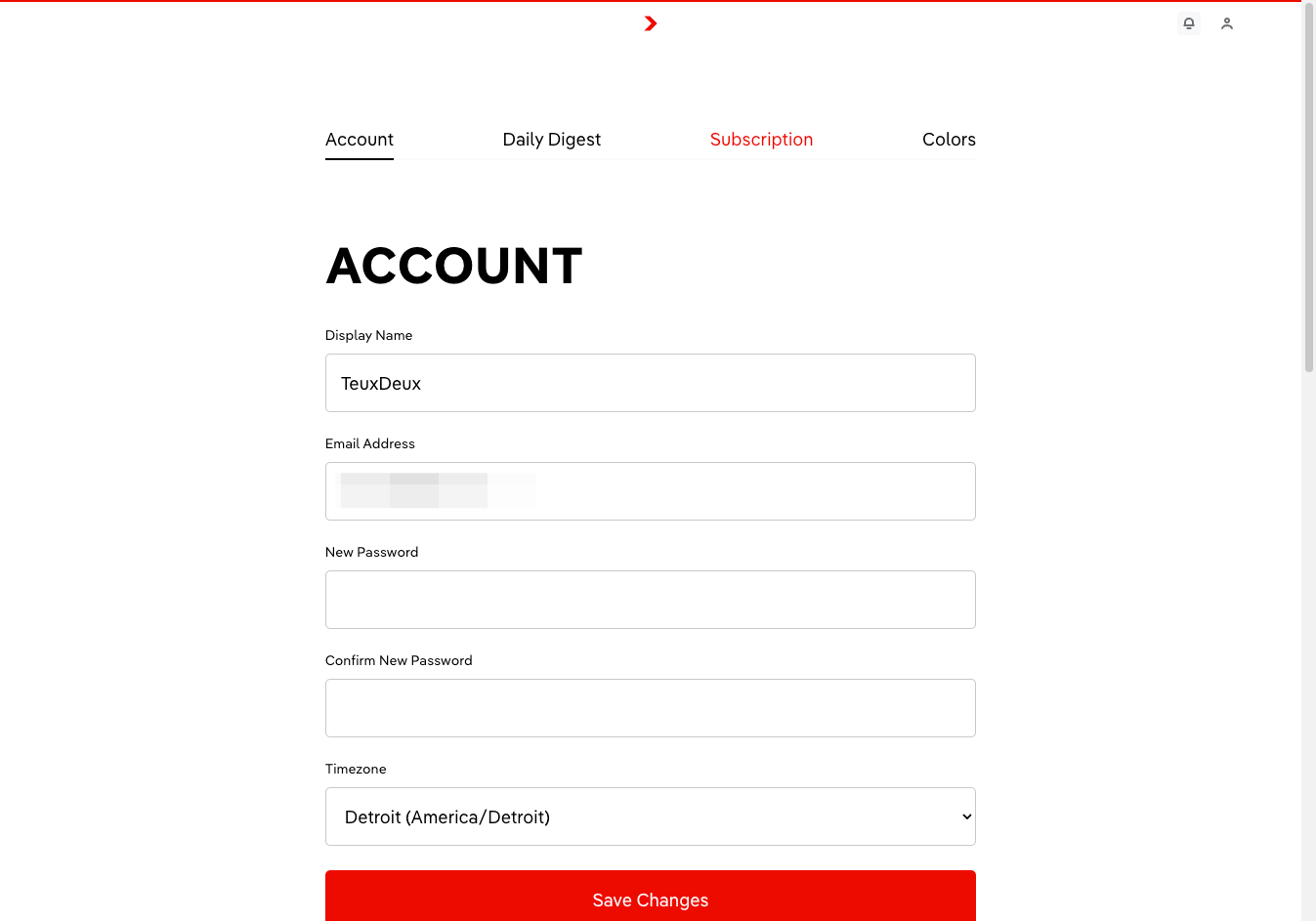 Click into the Subscription tab