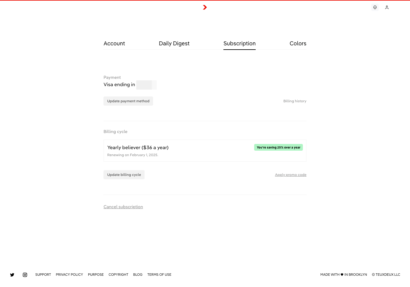 From here, you can view past invoices under 'Billing history'