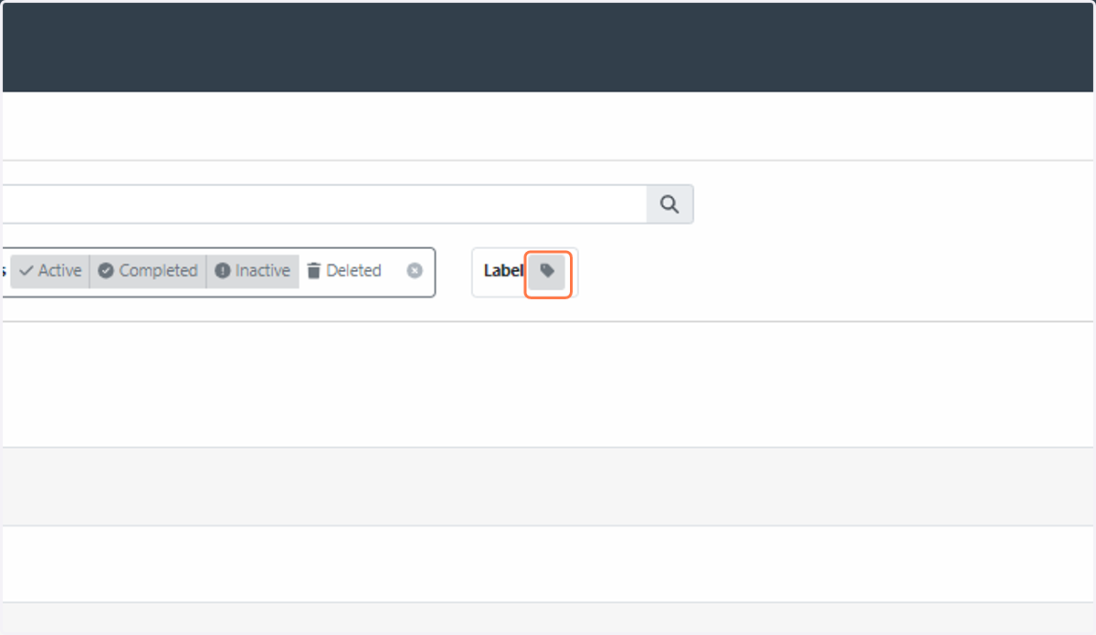 To sort and list your upload packages via their labels, click the tag and box titled "Label"