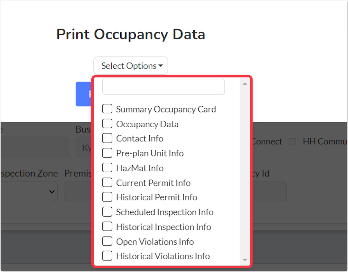 Select Print Options