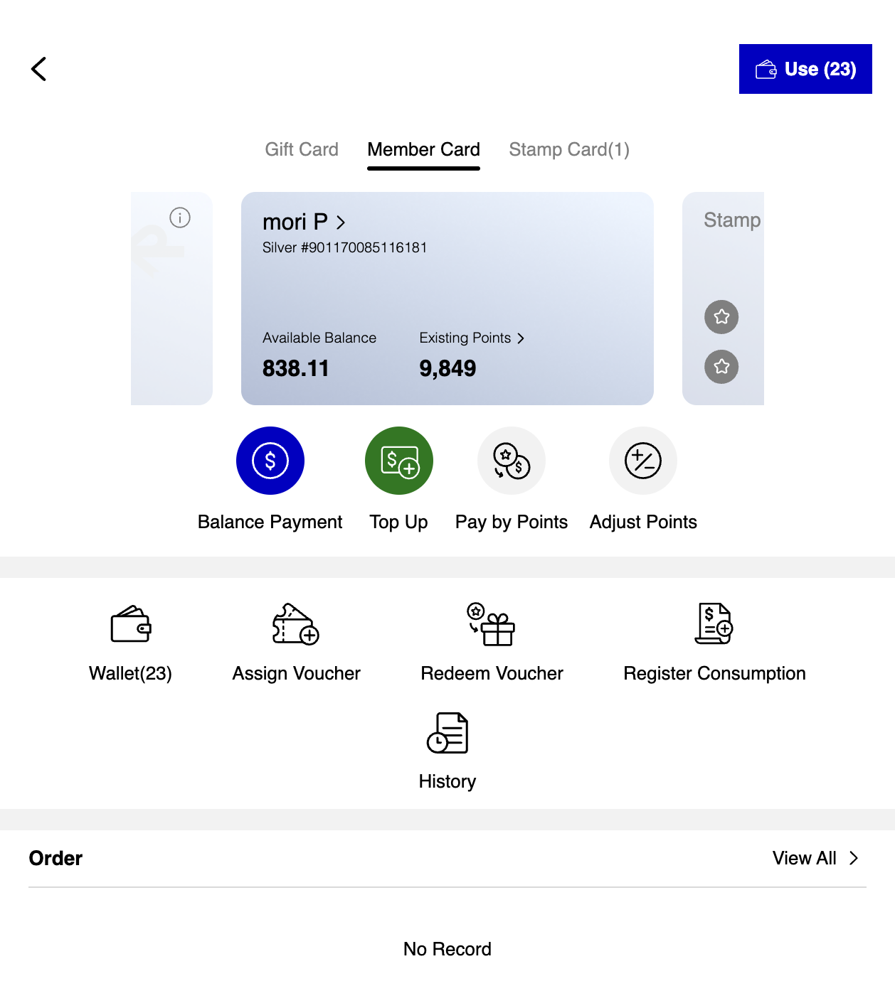 After selecting the Member ID, you will be directed to the Member Profile Overview page