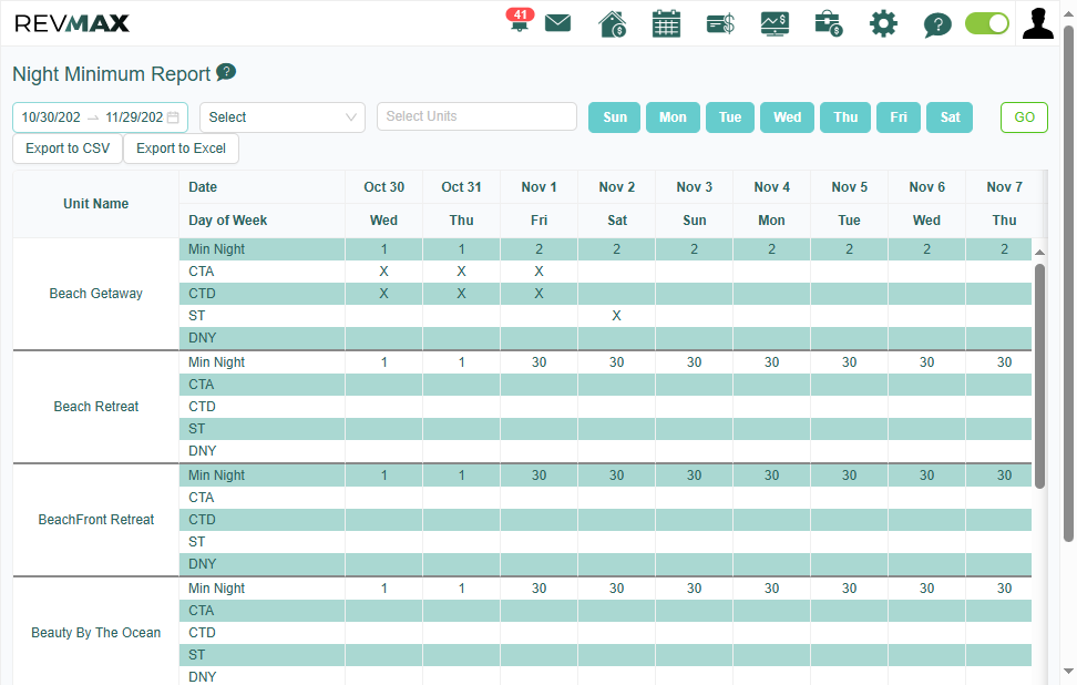 Start by selecting the preferred date range