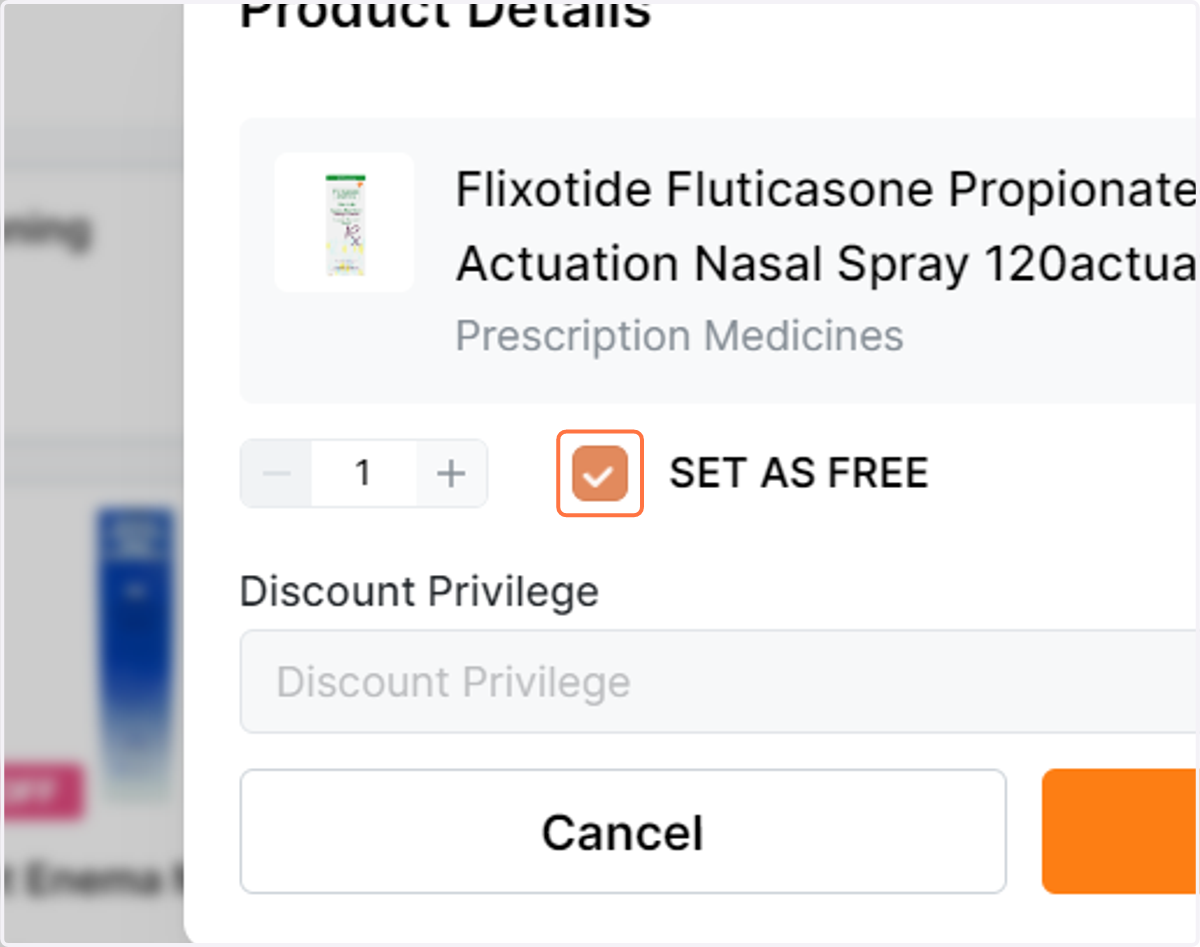Check SET AS FREE
