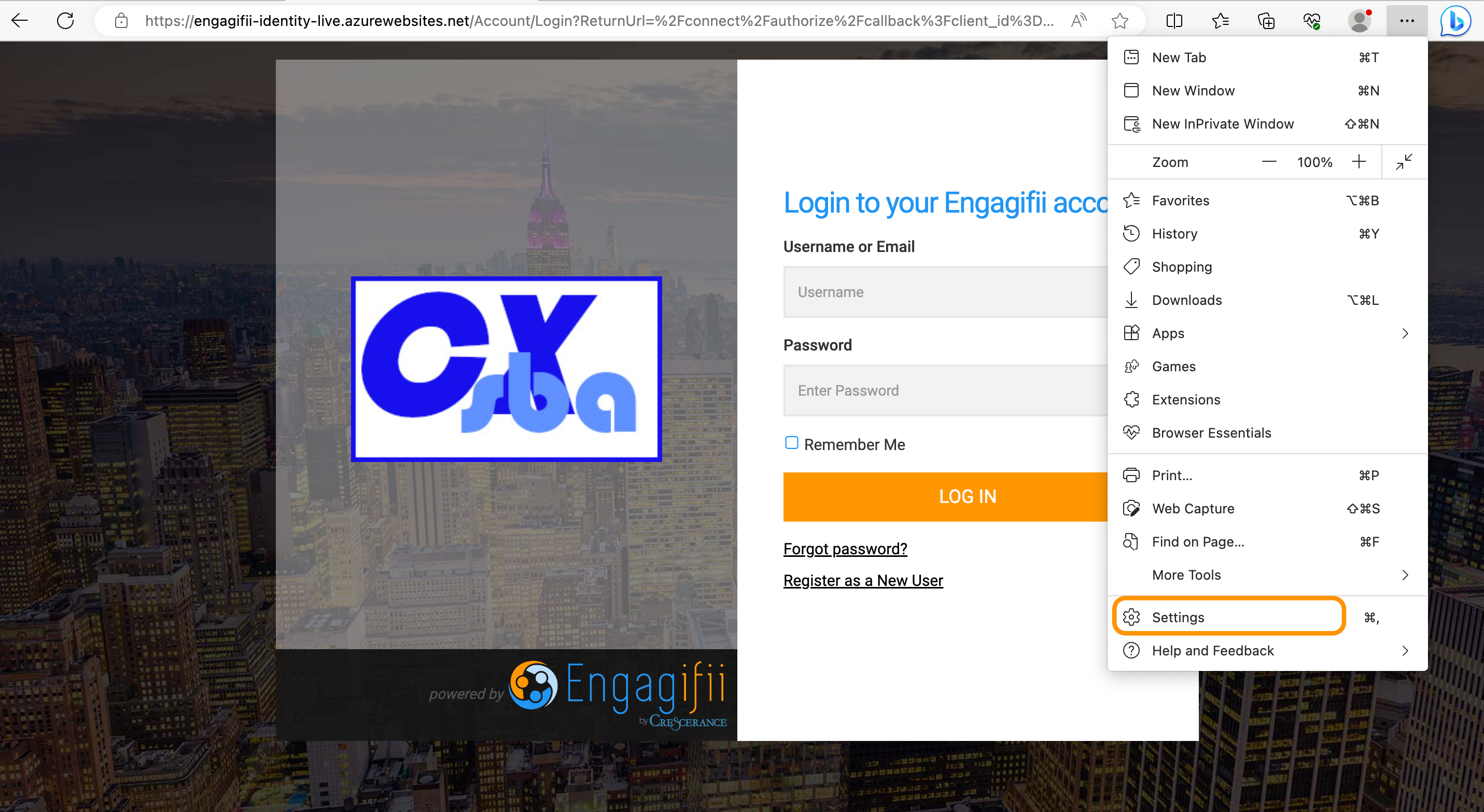 Click on the 3 dots at the top right of your browser window and then select Settings