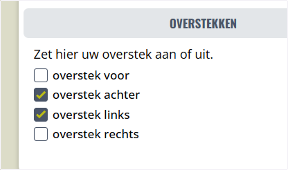 Overstekken