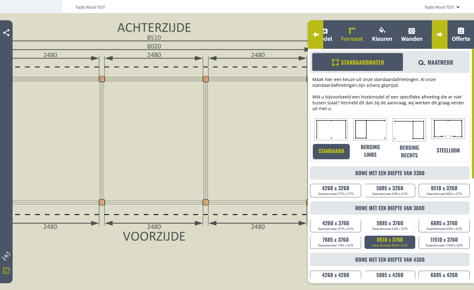 Standaard maten
