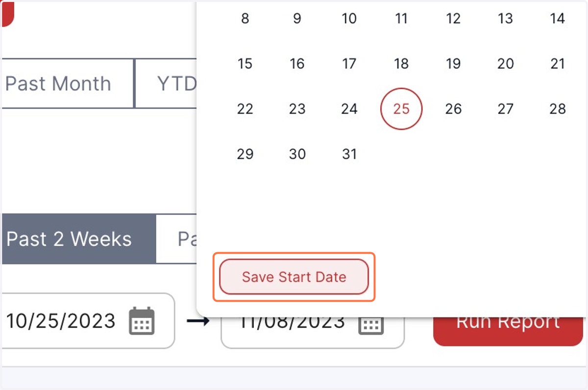 Click on Save Start Date