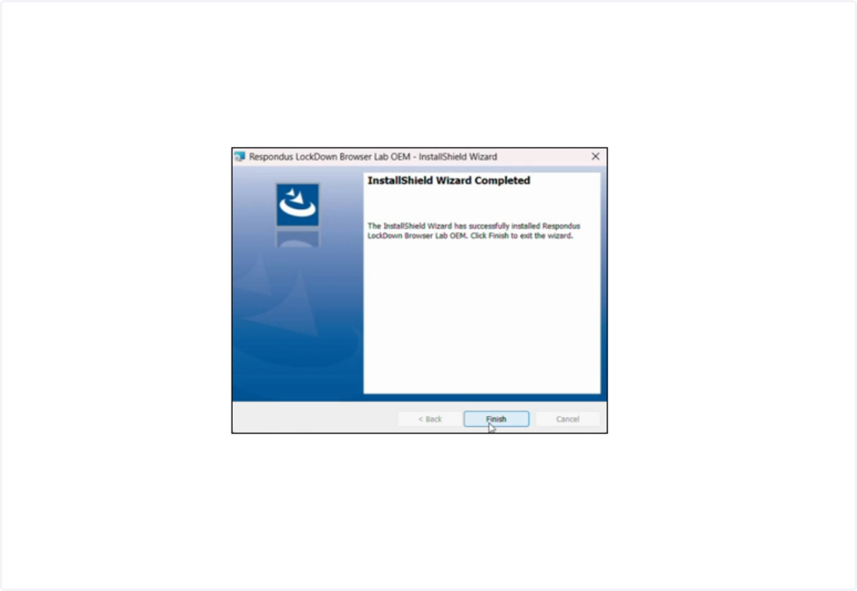 After a short period of time, the installation will be complete, and you can now press Finish.