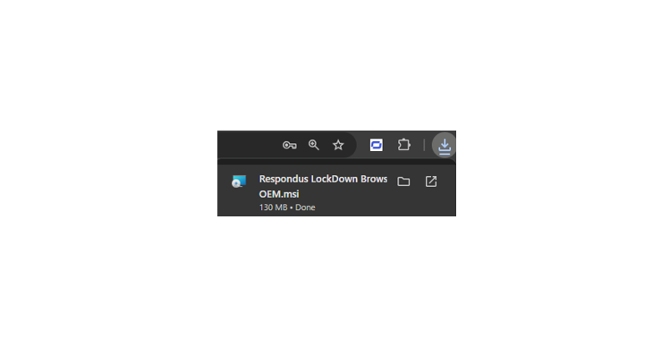 Once the download is complete, the installer will be available via your internet browser downloads. Clicking on this will launch the installer to begin the installation.