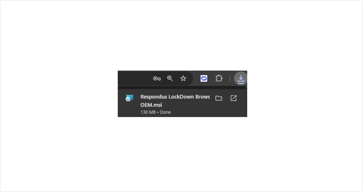 Once the download is complete, the installer will be available via your internet browser downloads. Clicking on this will launch the installer to begin the installation.