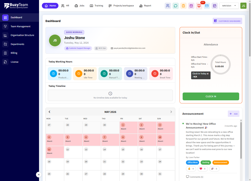 Click on Customize dashboard