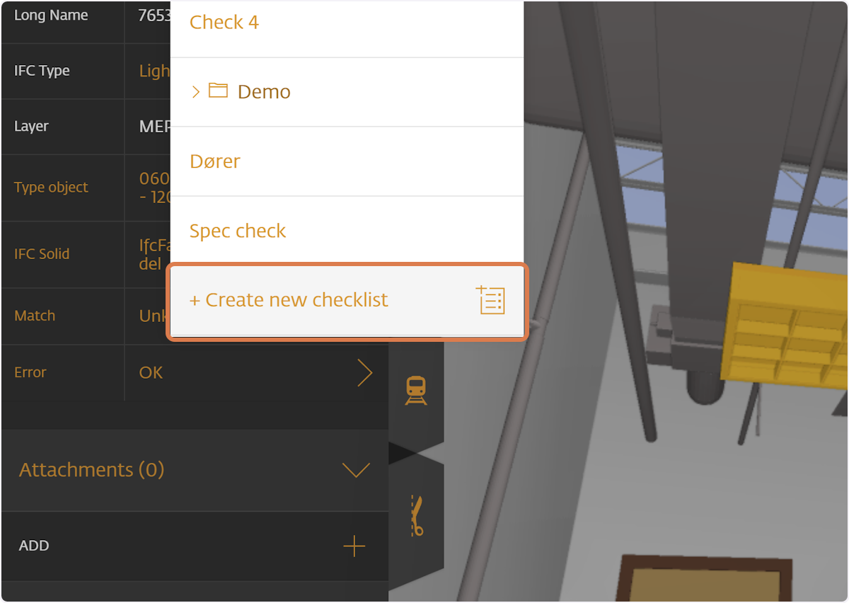 You can also create a new checklist using this object