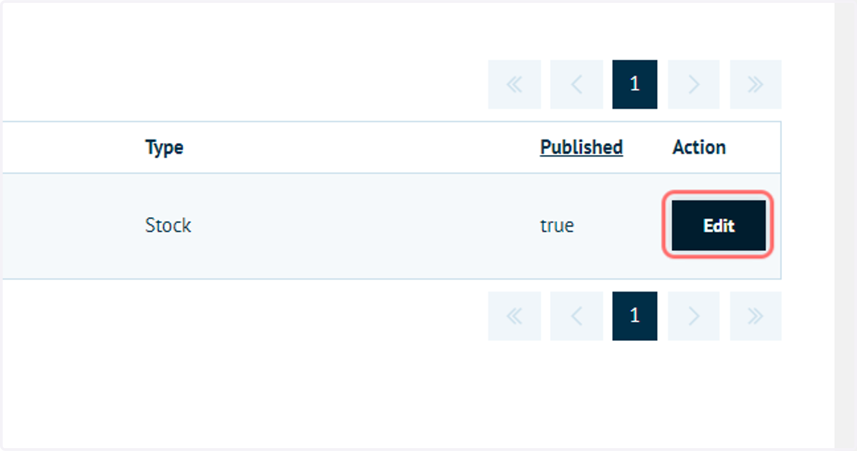 Click on Edit next to your product of interest