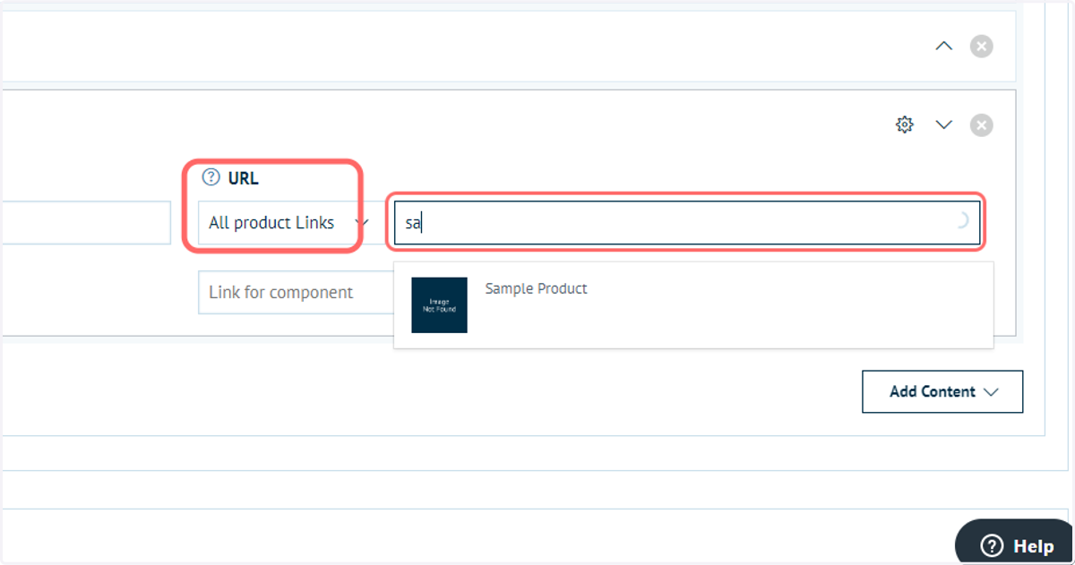 Select a URL target then begin typing the name of your target page in the search box