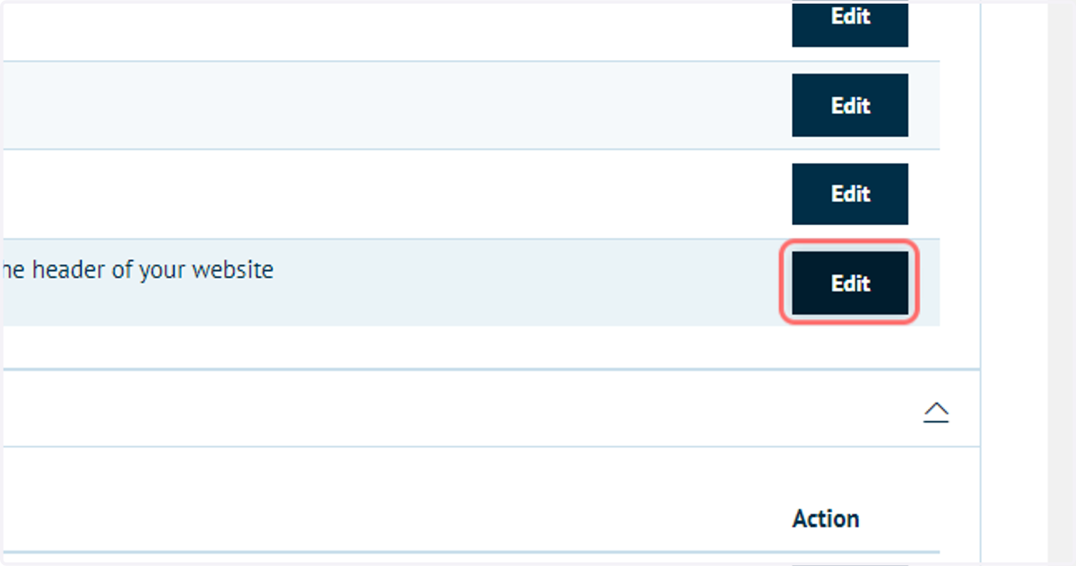 Click Edit on the Header row