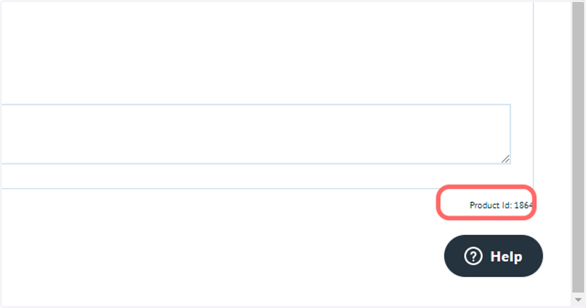 The Product ID which drives the URL can also be found at the very end of the edit product screen
