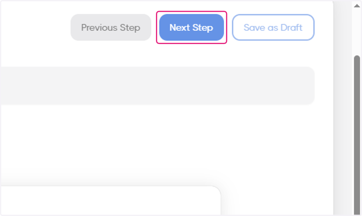 Click on Next Step
