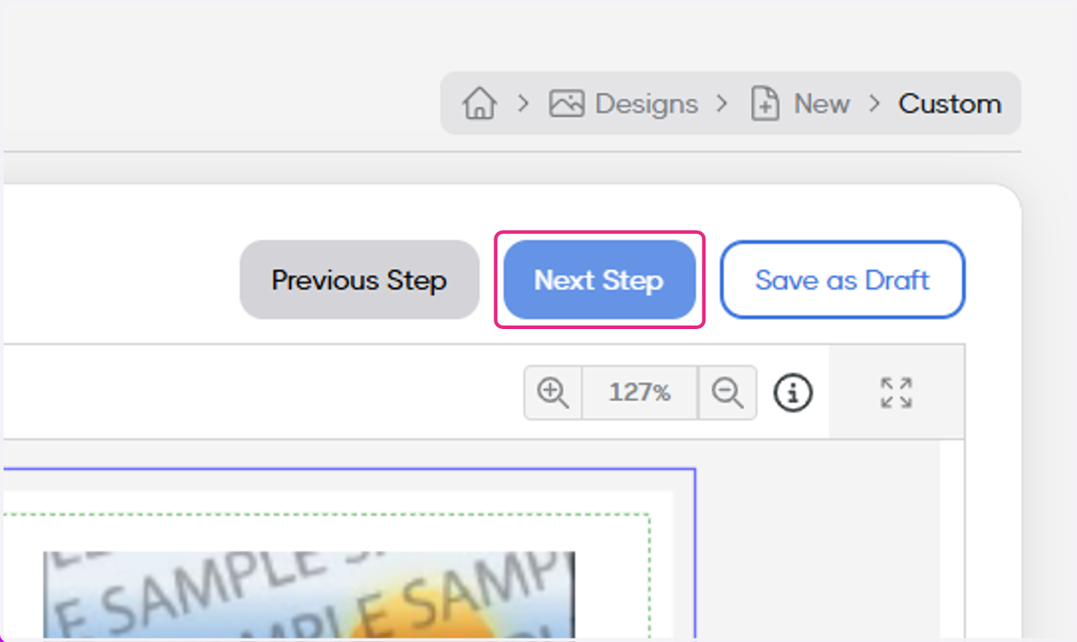 Click on Next Step