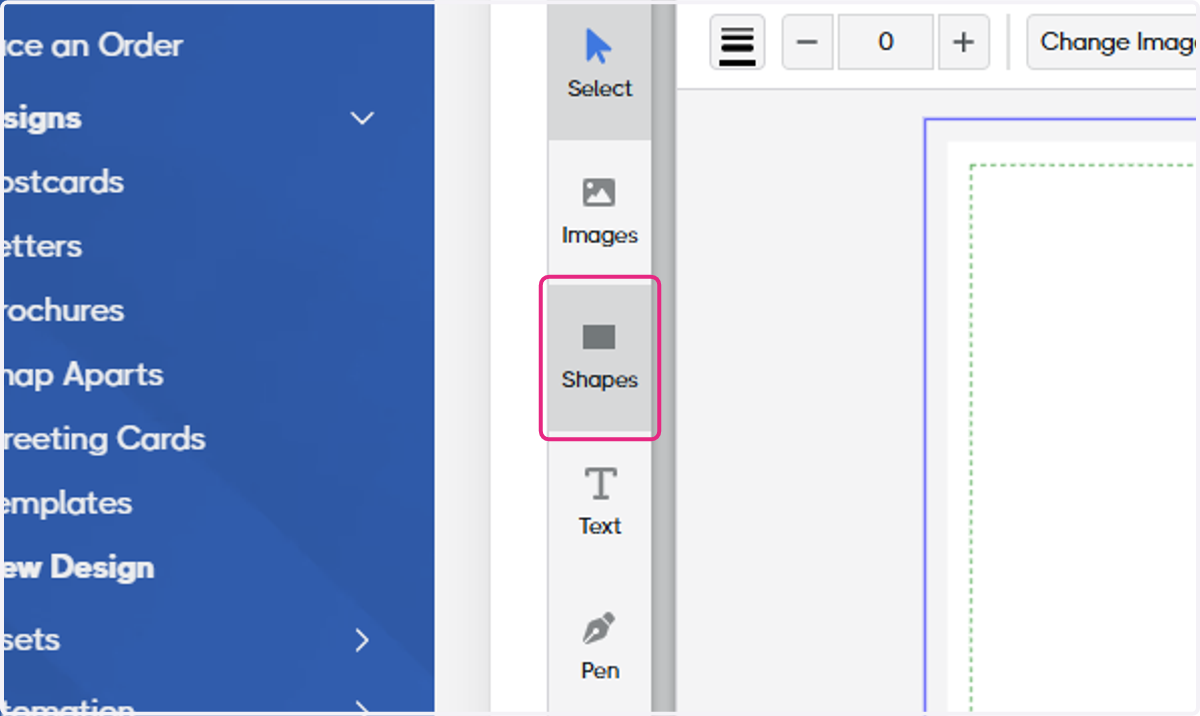 Click on Shapes