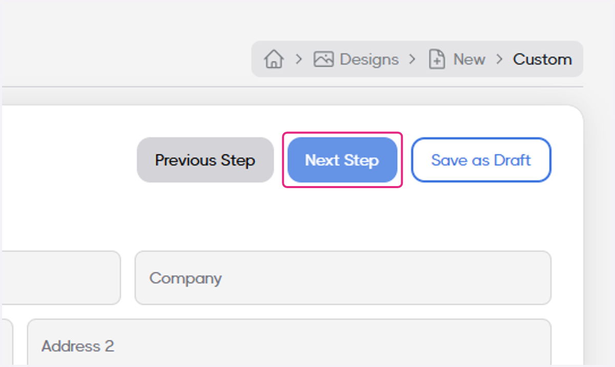 Click on Next Step