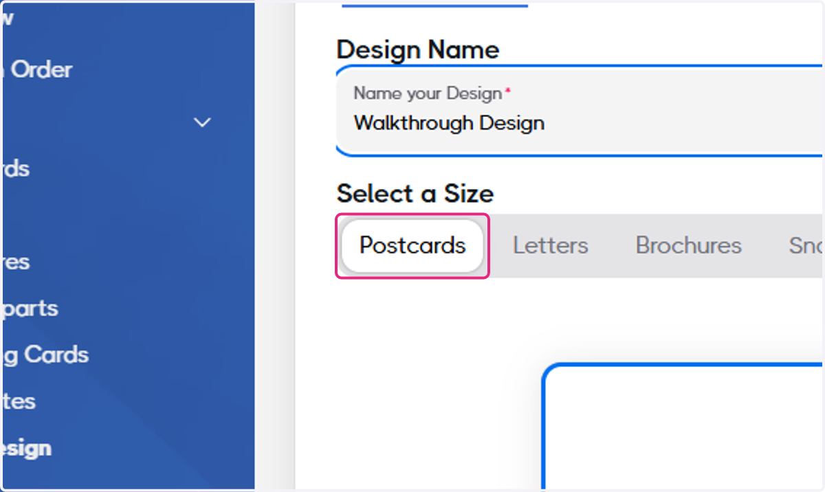 Select the type of design