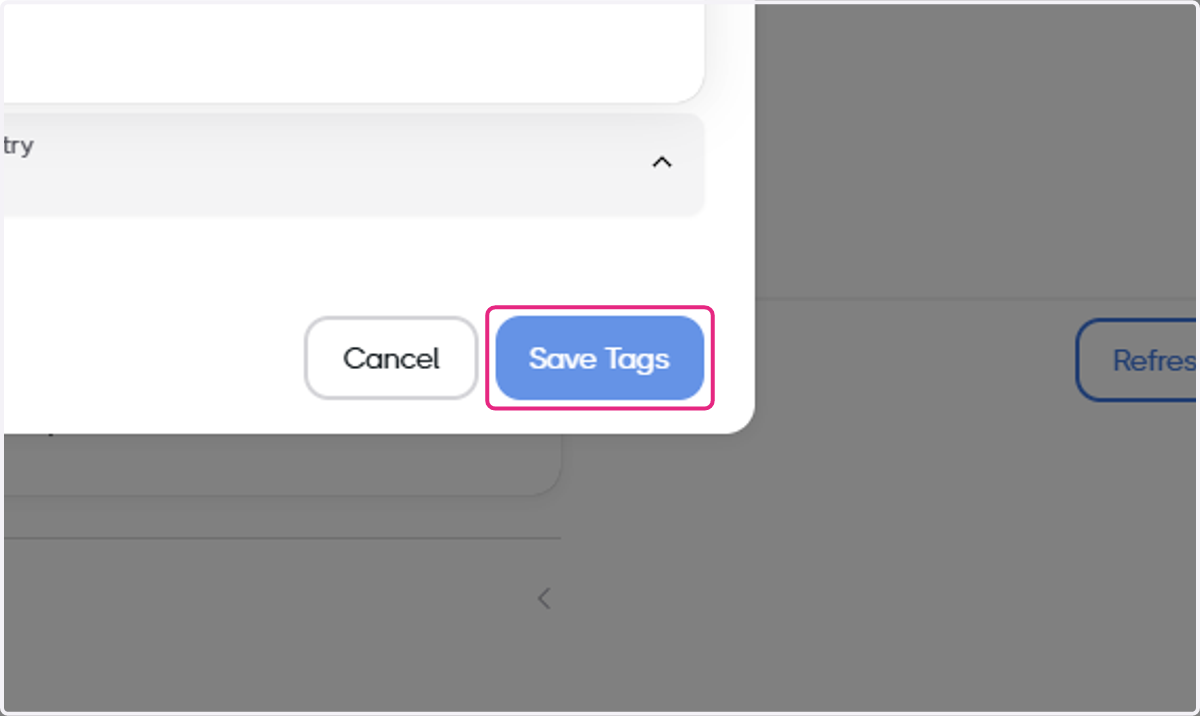 Click on Save Tags
