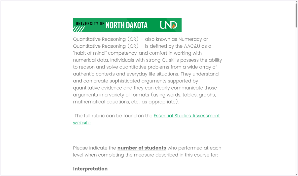 The next page describes the learning goal.