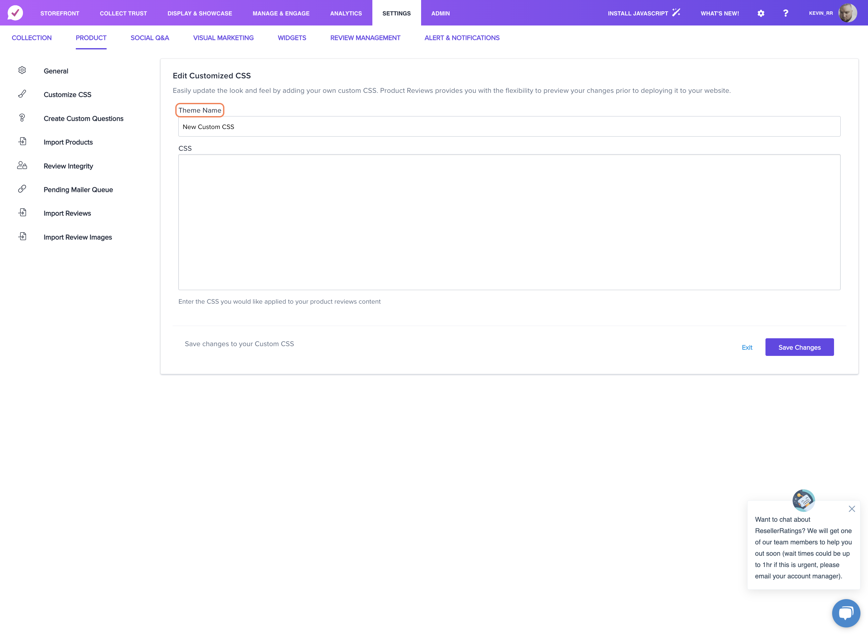 Click on Theme Name