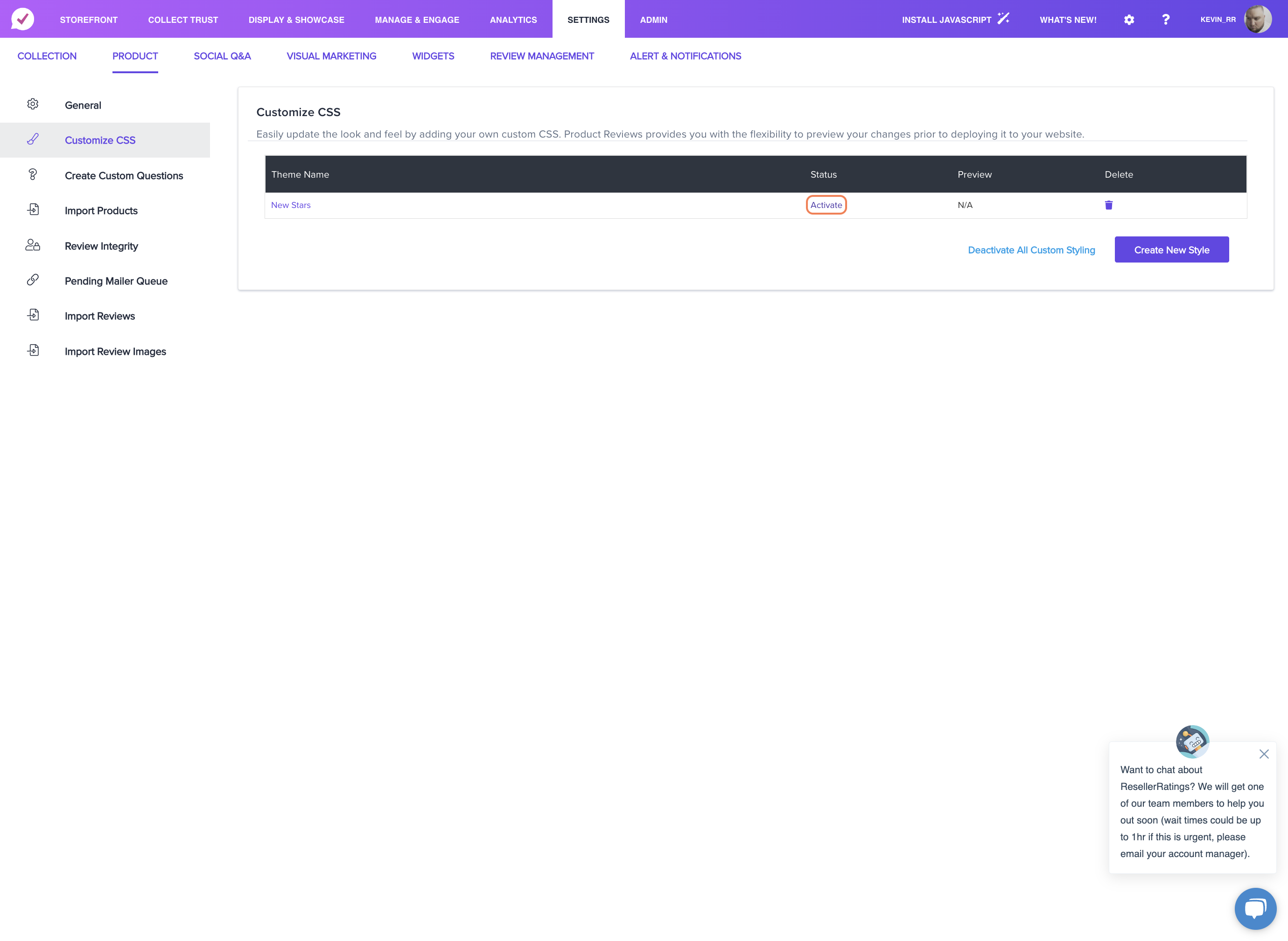 Click on Activate