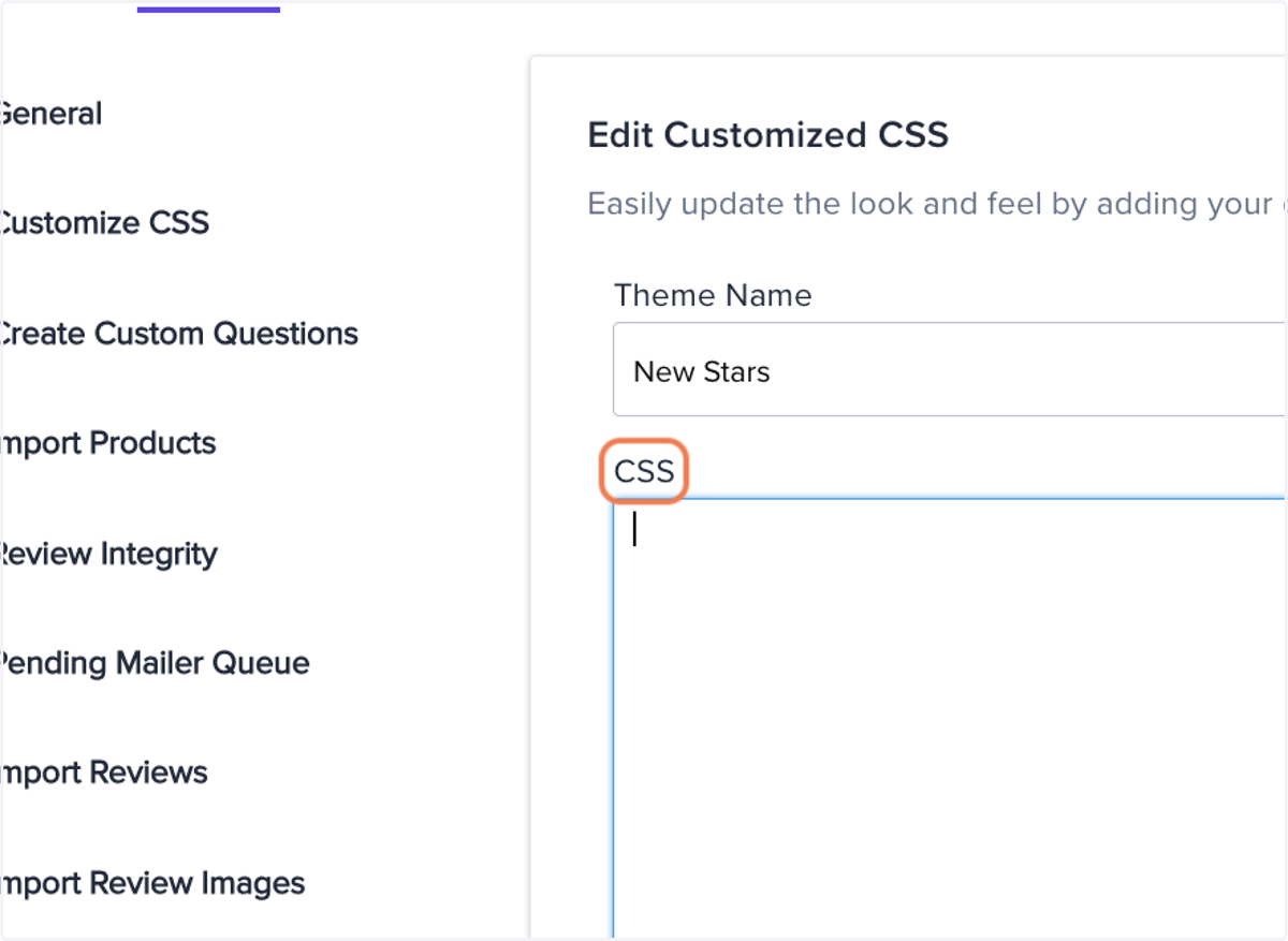 Click on CSS