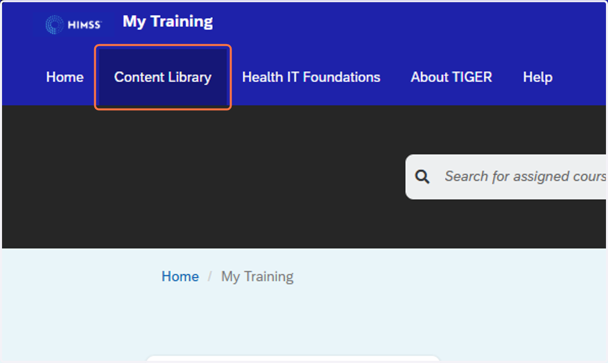 Click on Content Library
