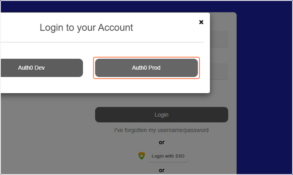 Click on Auth0 Prod