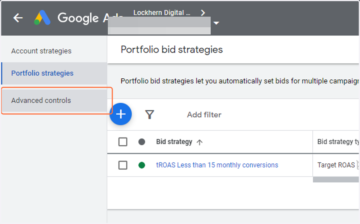 Click on Advanced controls