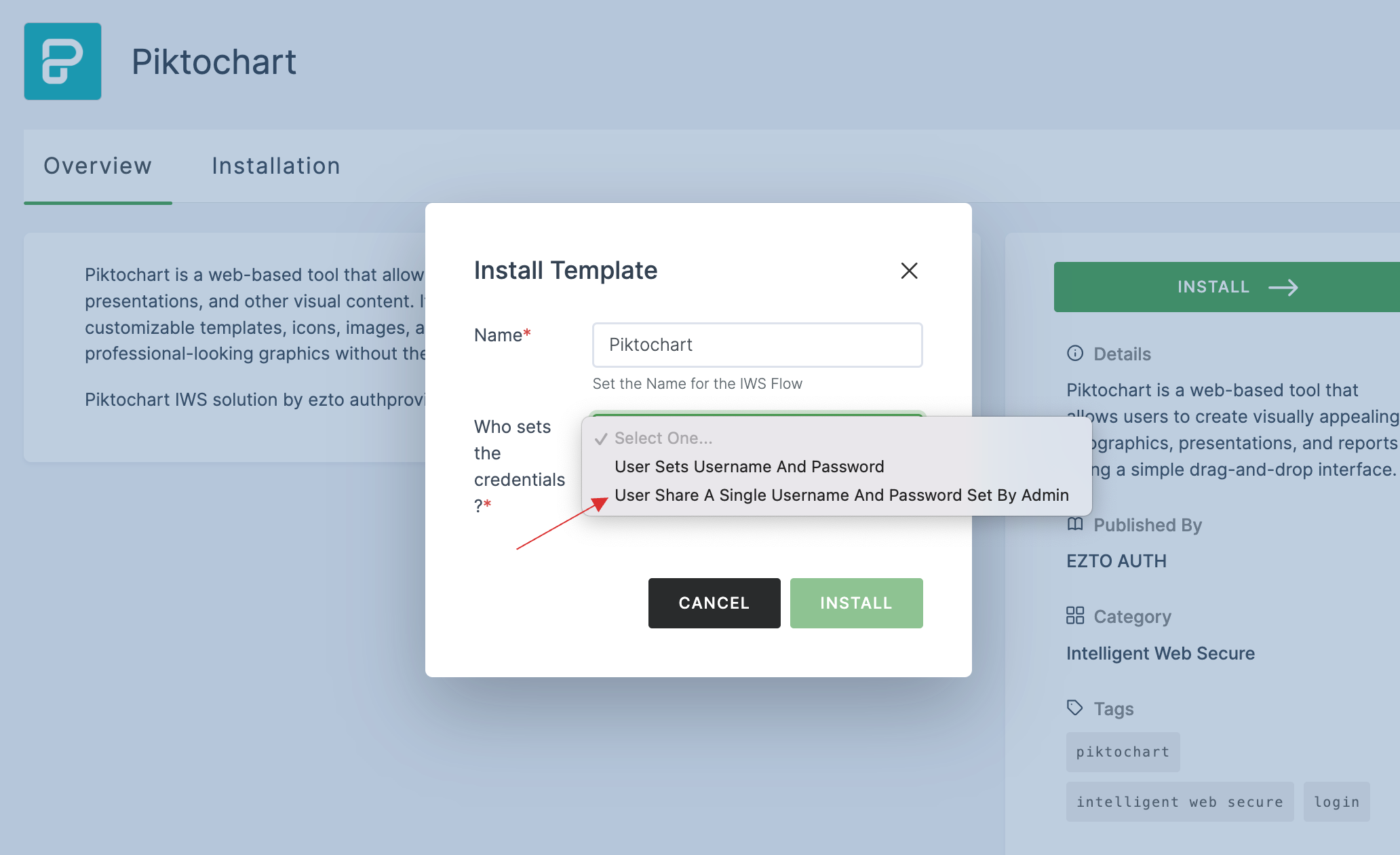 User Share A Single Username And Password Set By Admin