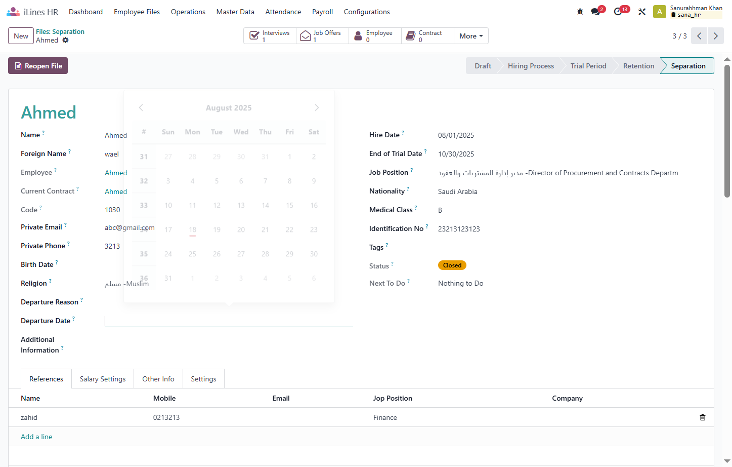 Click on Departure Date?
