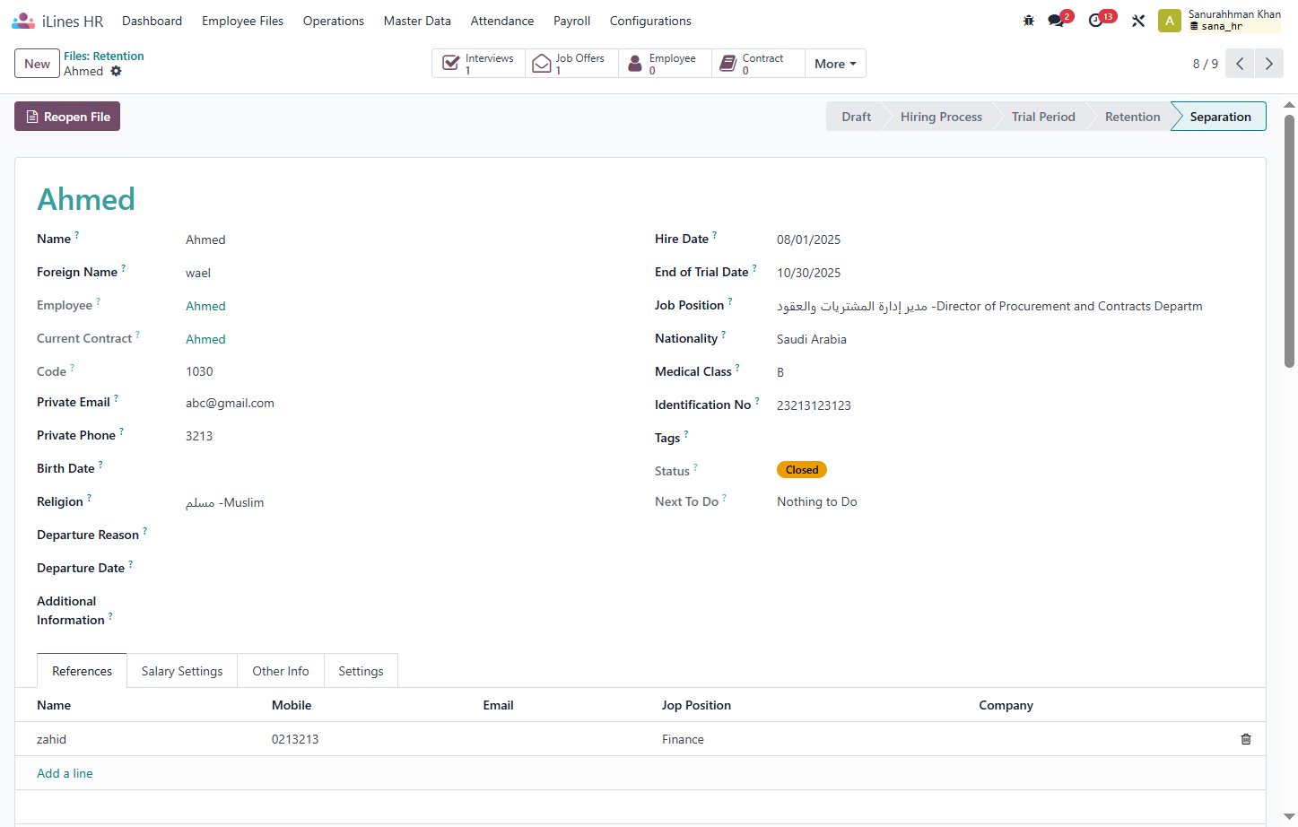 Click on Employee Files
